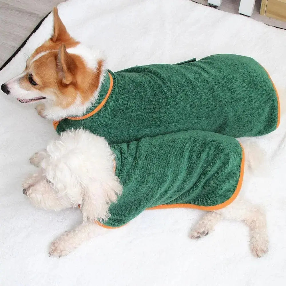 Peignoir absorbant pour chien