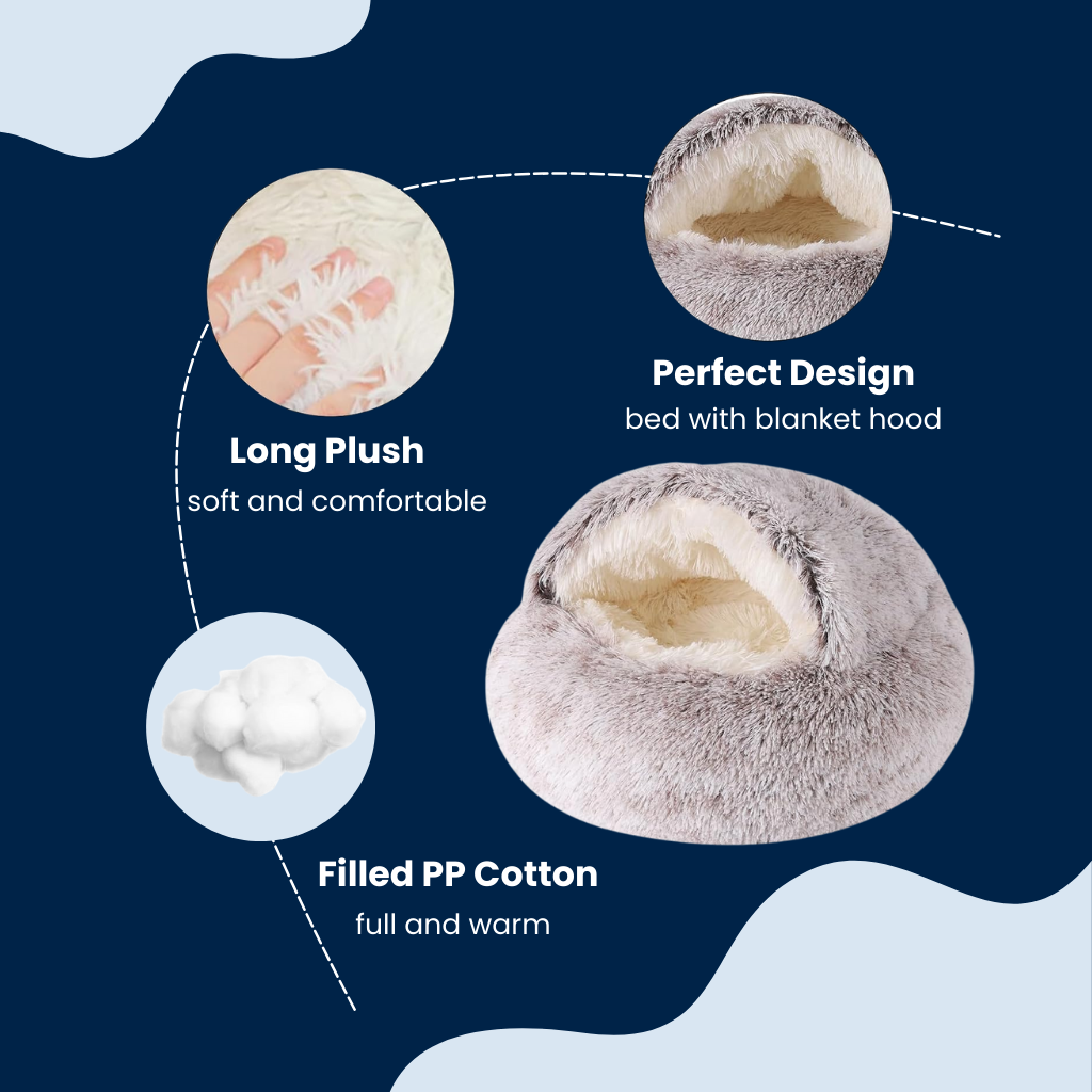 Lit apaisant en peluche pour chien