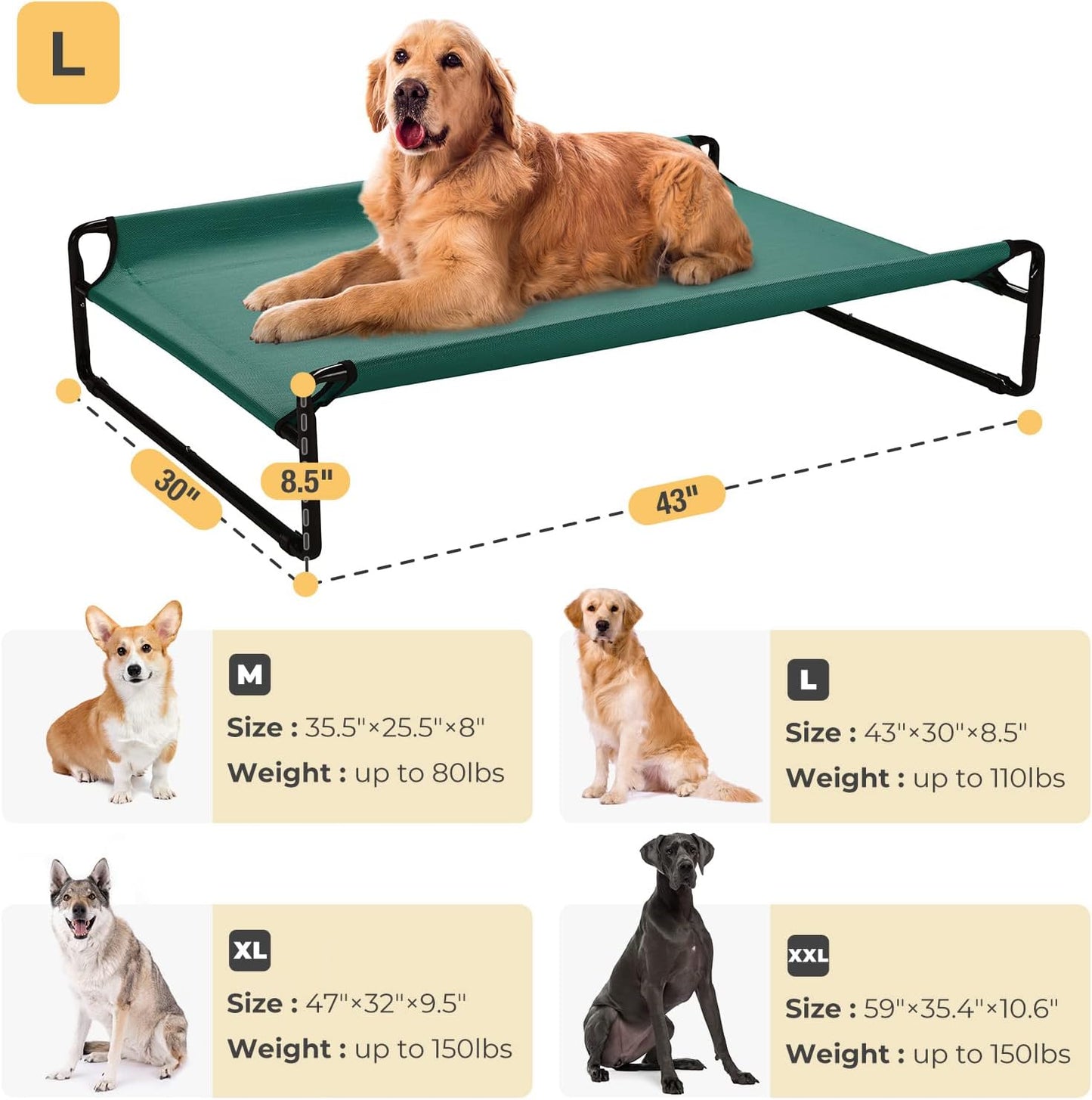 Lit surélevé pour chien