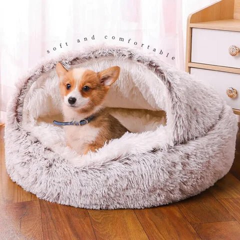 Lit apaisant en peluche pour chien