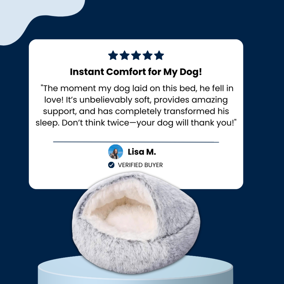 Lit apaisant en peluche pour chien