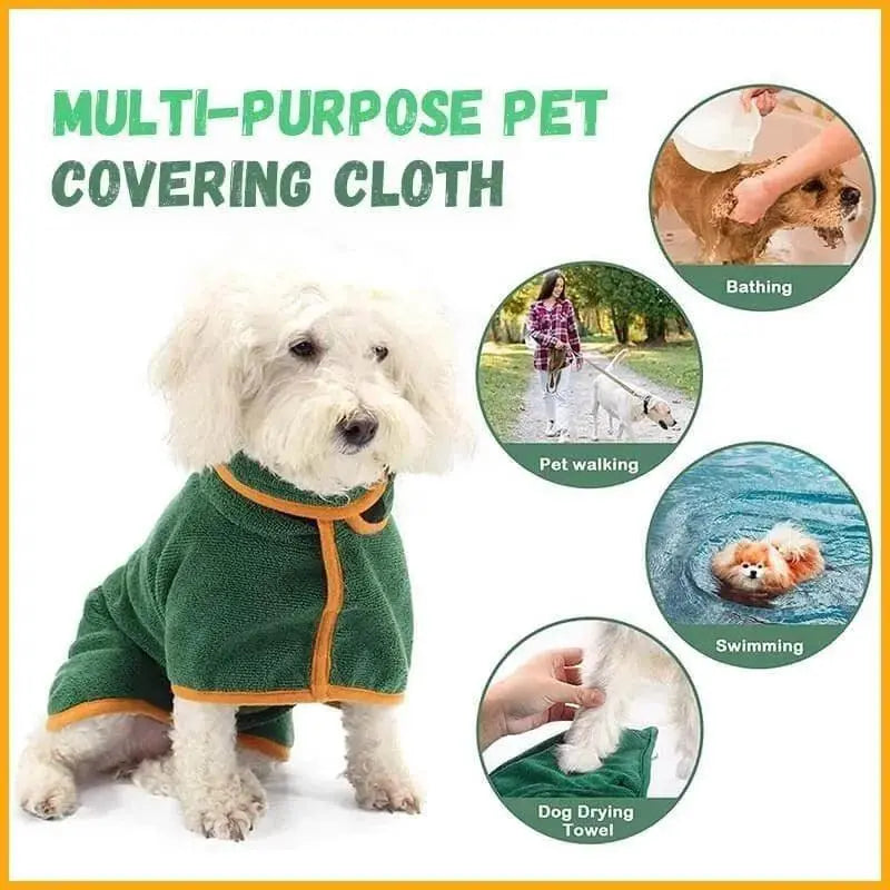 Peignoir absorbant pour chien