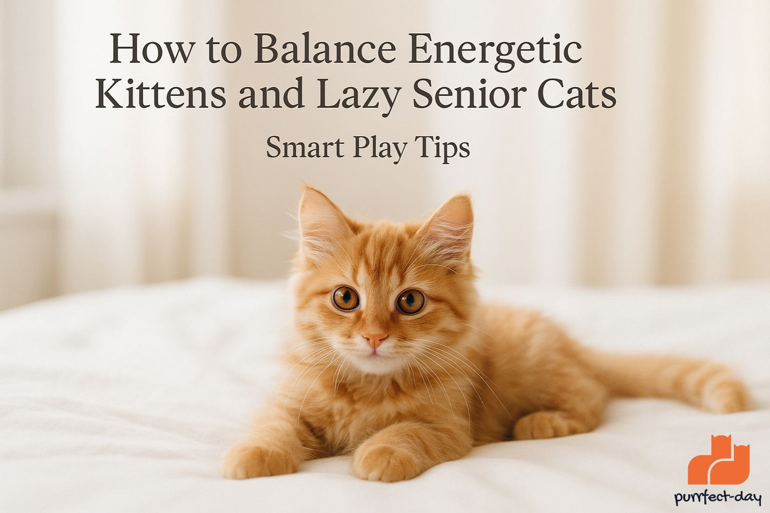 How to Balance Energetic Kittens and Lazy Senior Cats | Smart Play Tips - Purrfect-day