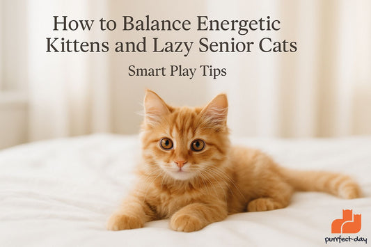 How to Balance Energetic Kittens and Lazy Senior Cats | Smart Play Tips - Purrfect-day