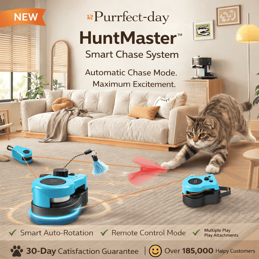 HuntMaster interactive cat toy for indoor play