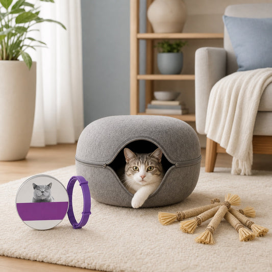 Calm and Comfort Sampler Box with cave, collar and silvervine sticks
