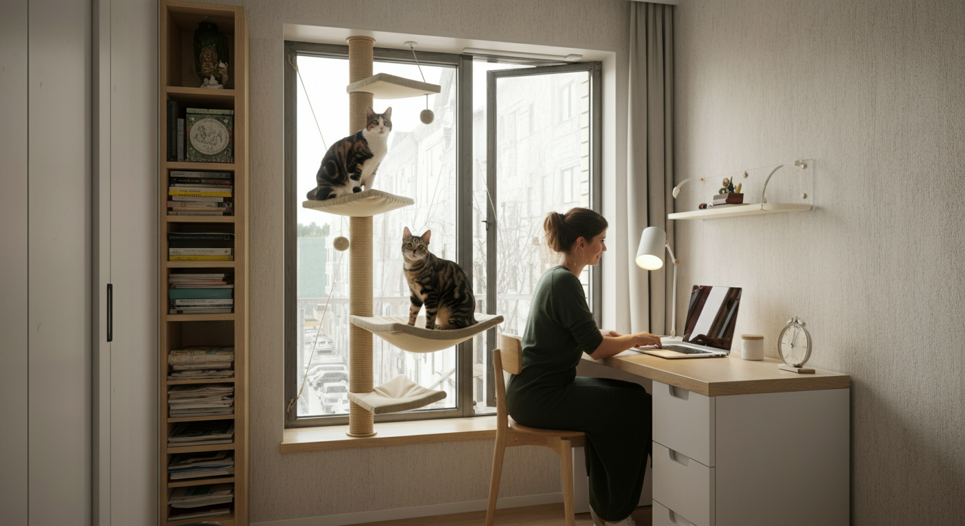 Featured Image for article: Can a Cat Live in One Bedroom? A Guide for Renters and Roommates