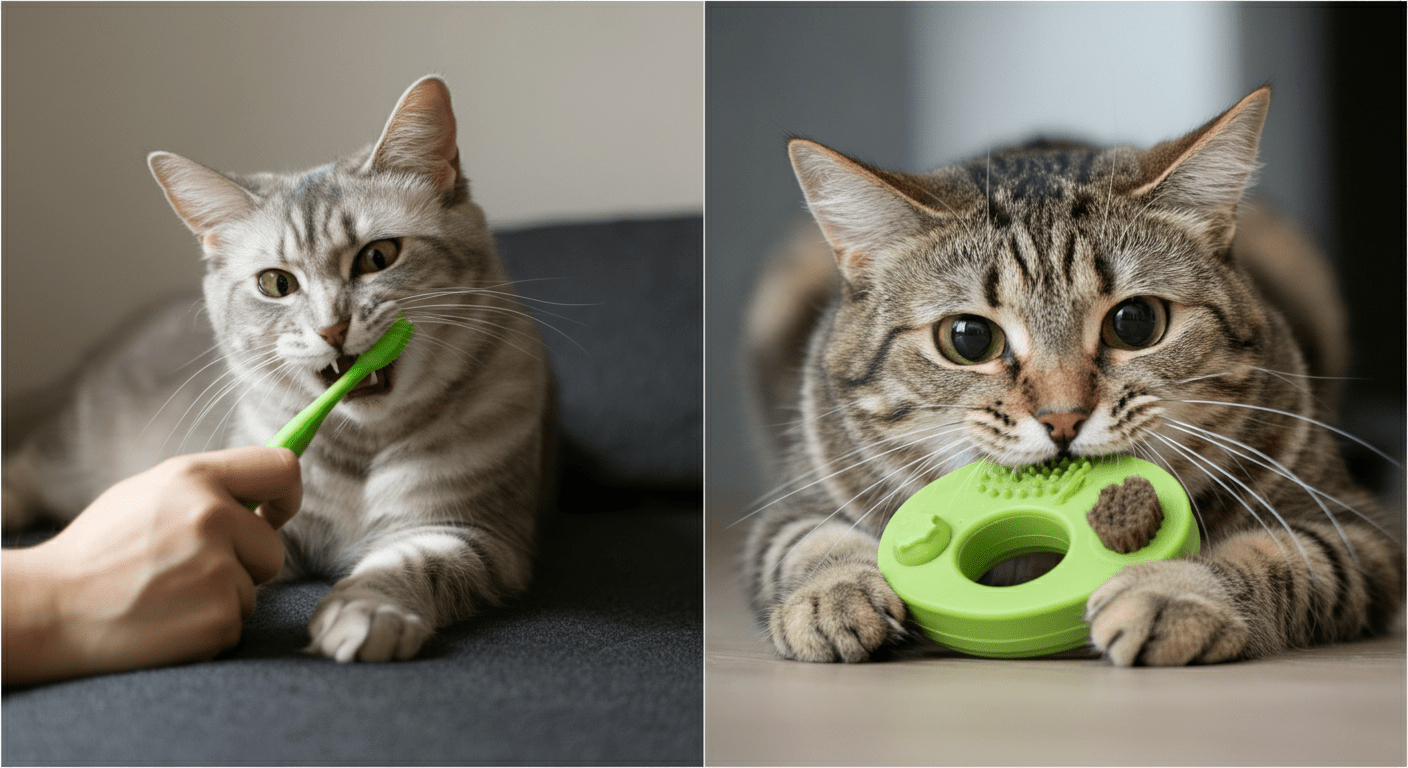 How to Clean a Cat's Teeth Without Brushing (An Oral Enrichment Guide) - Purrfect-day