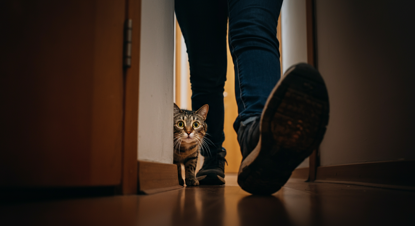 Featured Image for article: Why Does My Cat Attack My Ankles When I Walk By?