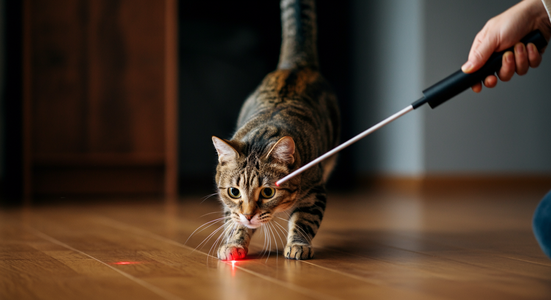 Featured Image for article: Are Laser Pointers Bad for Cats? The 'Frustration' Myth Explained