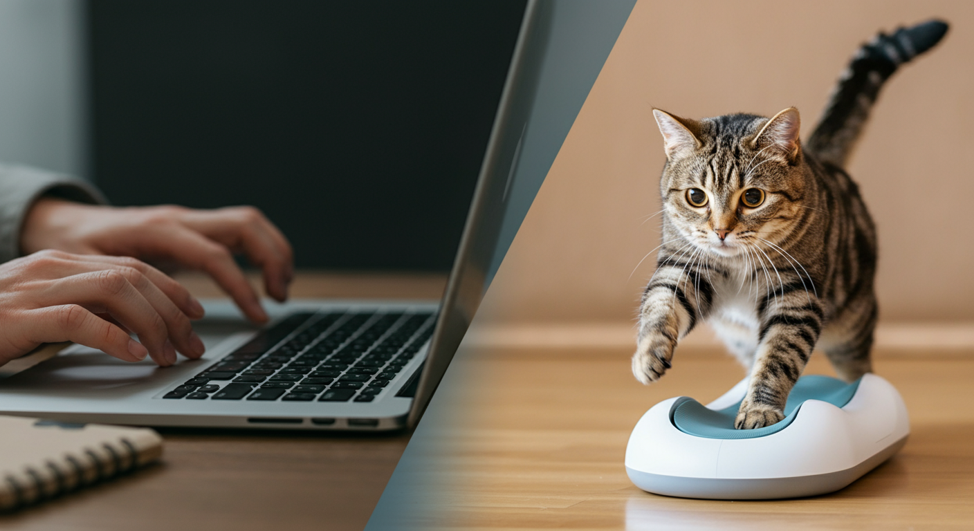 Featured Image for article: The 'Micro-Play' Strategy: Entertaining Your Cat in 5 Minutes