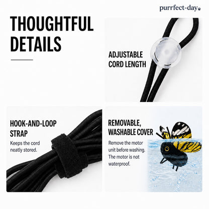Rechargeable FlutterBloom butterfly cat toy design details