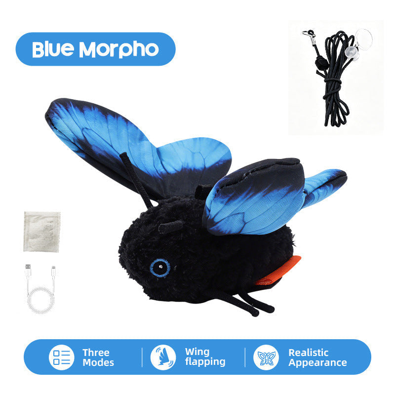 FlutterBloom™ Rechargeable Flapping Butterfly Cat Toy