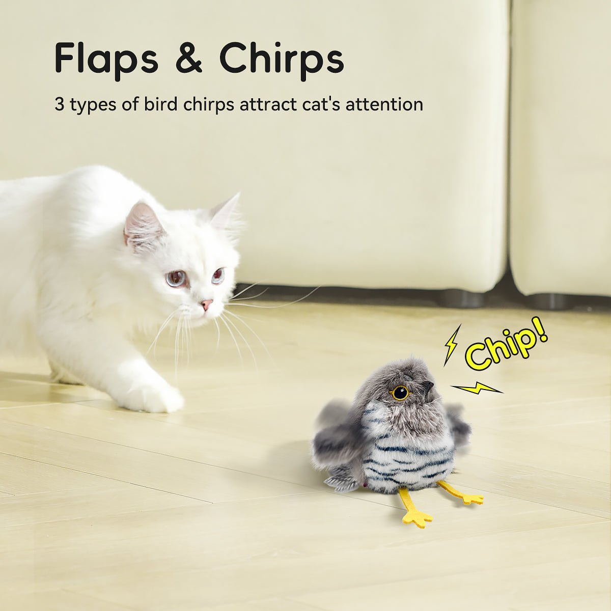 ChirpBuddy™ Interactive Bird Cat Toy for cats | Purrfect - day