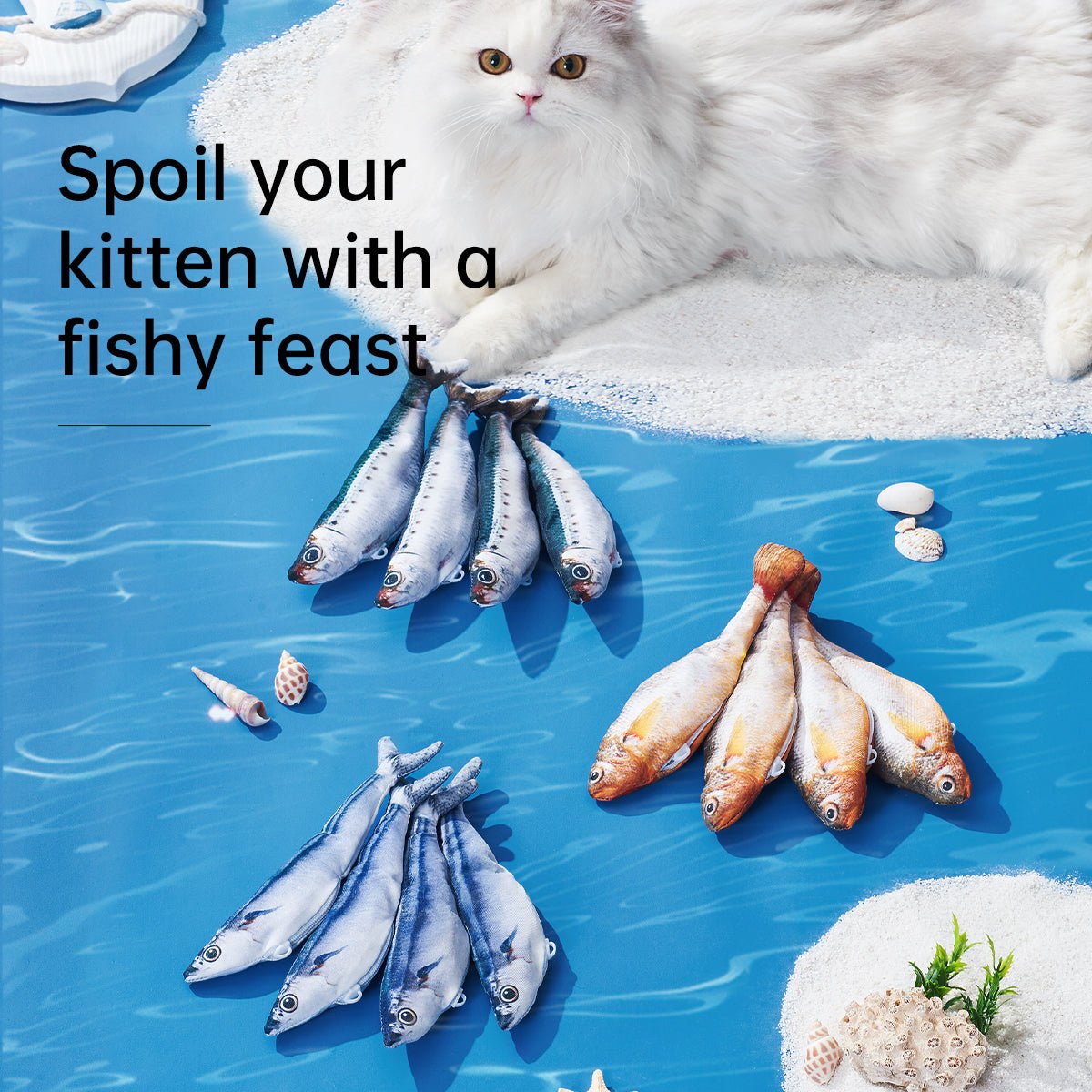 Floppy Fish Mini™ for cats | Purrfect - day