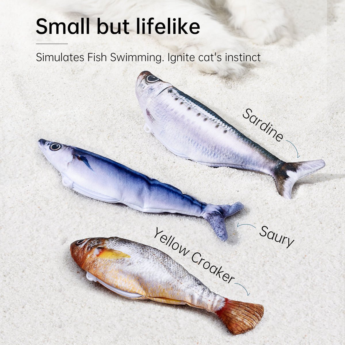 Floppy Fish Mini™ for cats | Purrfect - day