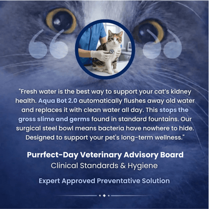 Aqua Bot 2.0 | Filter - Free Cat Water Fountain for cats | Purrfect - day