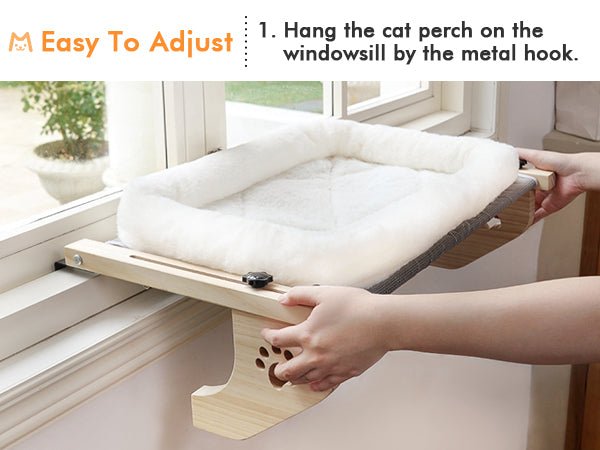 Wooden Cat Window Bed for cats | Purrfect - day
