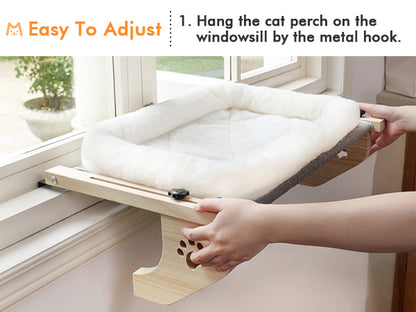 Wooden Cat Window Bed