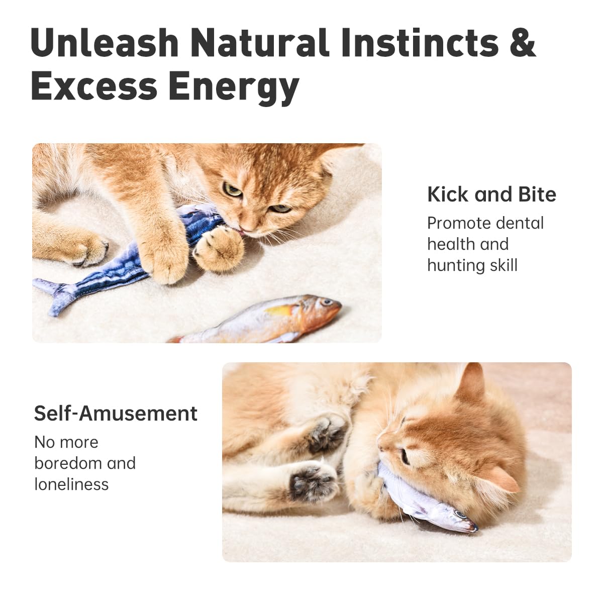 Floppy Fish Mini™ for cats | Purrfect - day
