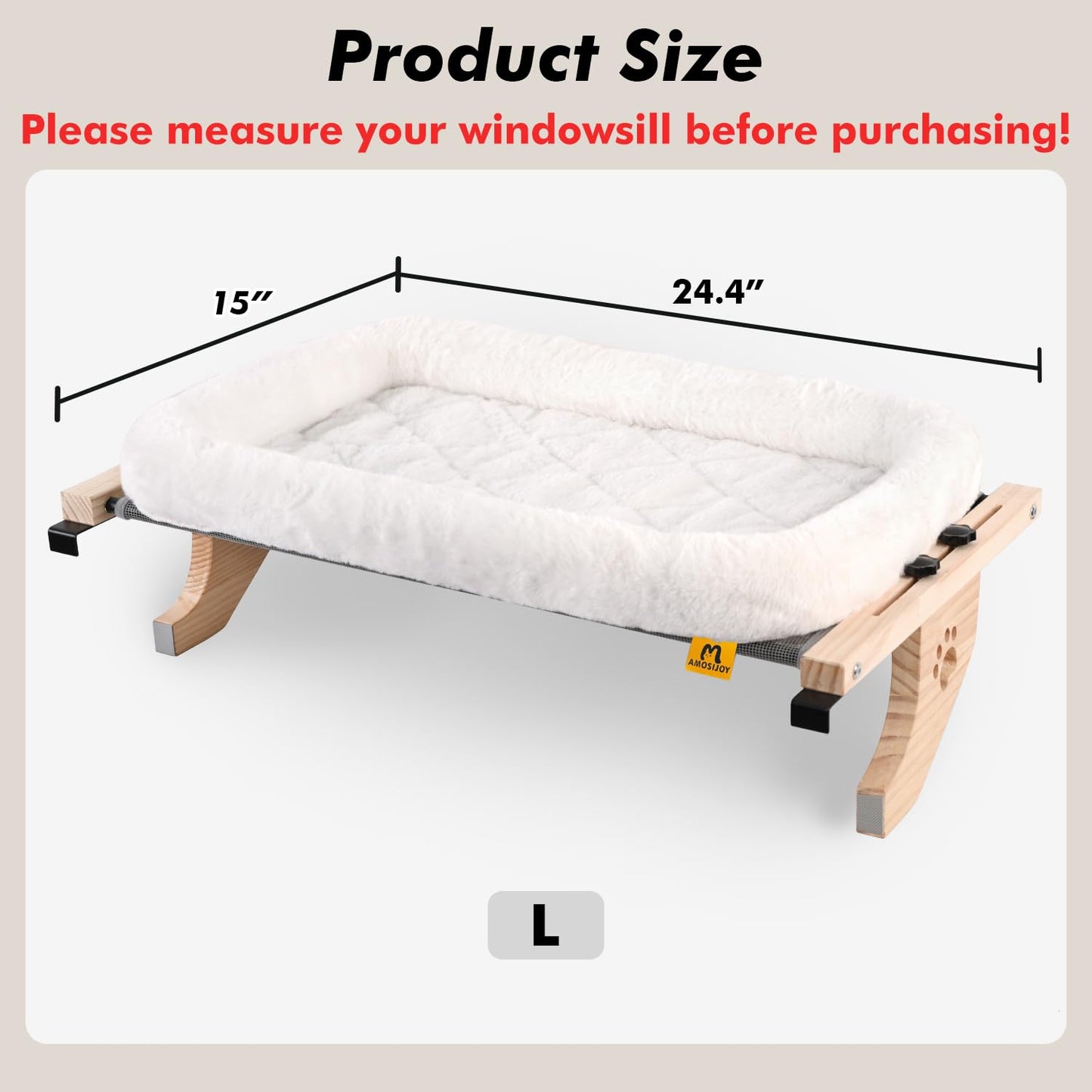 Wooden Cat Window Bed