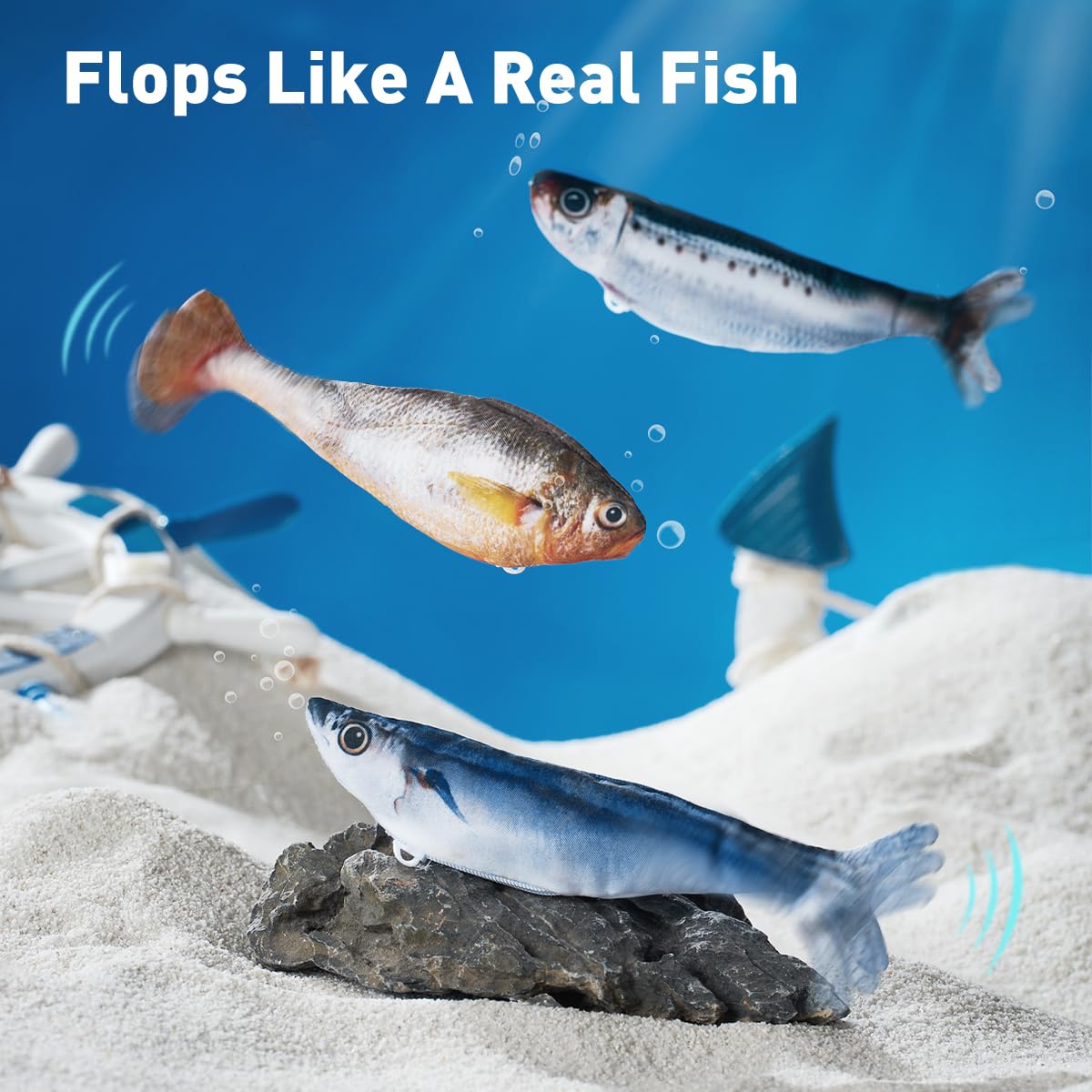 Floppy Fish Mini™ for cats | Purrfect - day
