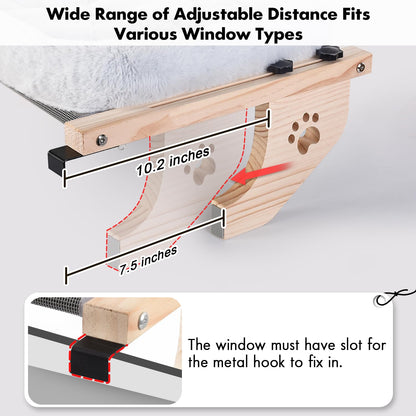 Wooden Cat Window Bed