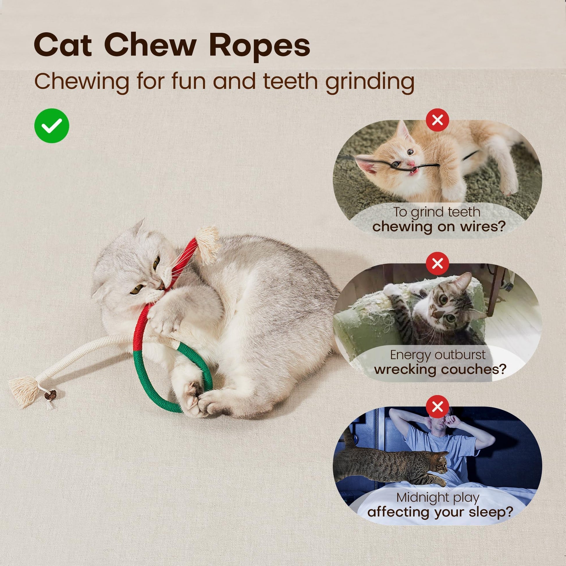 Catnip Chew Rope Toy for cats | Purrfect - day