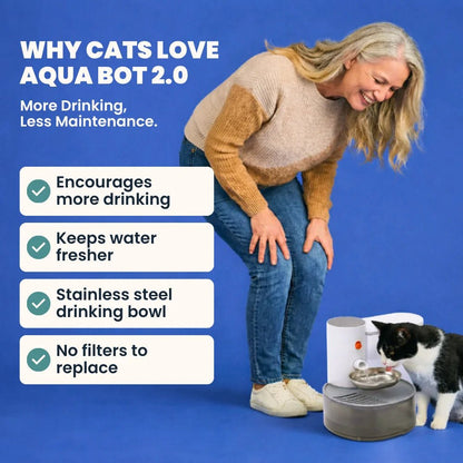 Aqua Bot 2.0 | Filter - Free Cat Water Fountain for cats | Purrfect - day
