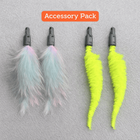 Accessory Pack (2 Feathers + 2 Yellow Tails) for cats | Purrfect - day