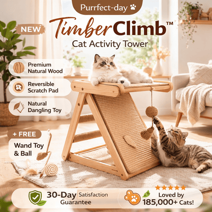 TimberClimb™ Cat Activity Tower for cats | Purrfect - day