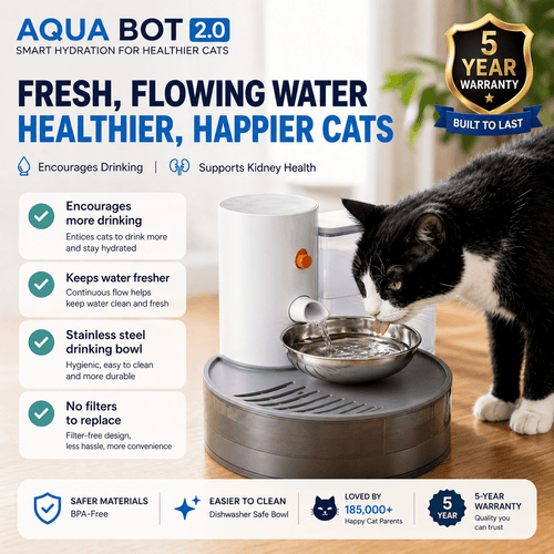 Aqua Bot 2.0 | Filter - Free Cat Water Fountain for cats | Purrfect - day