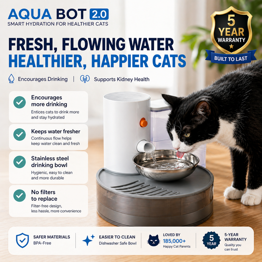 Aqua Bot 2.0 | Filter-Free Cat Water Fountain