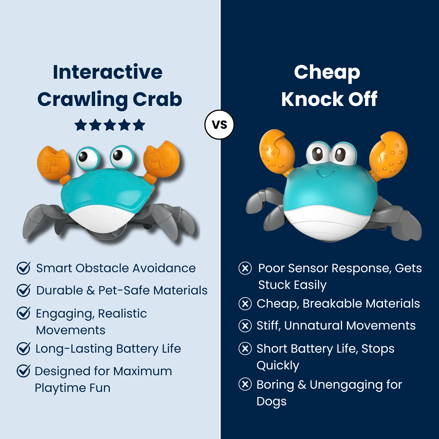 Interactive Crawling Crab™ for cats | Purrfect - day