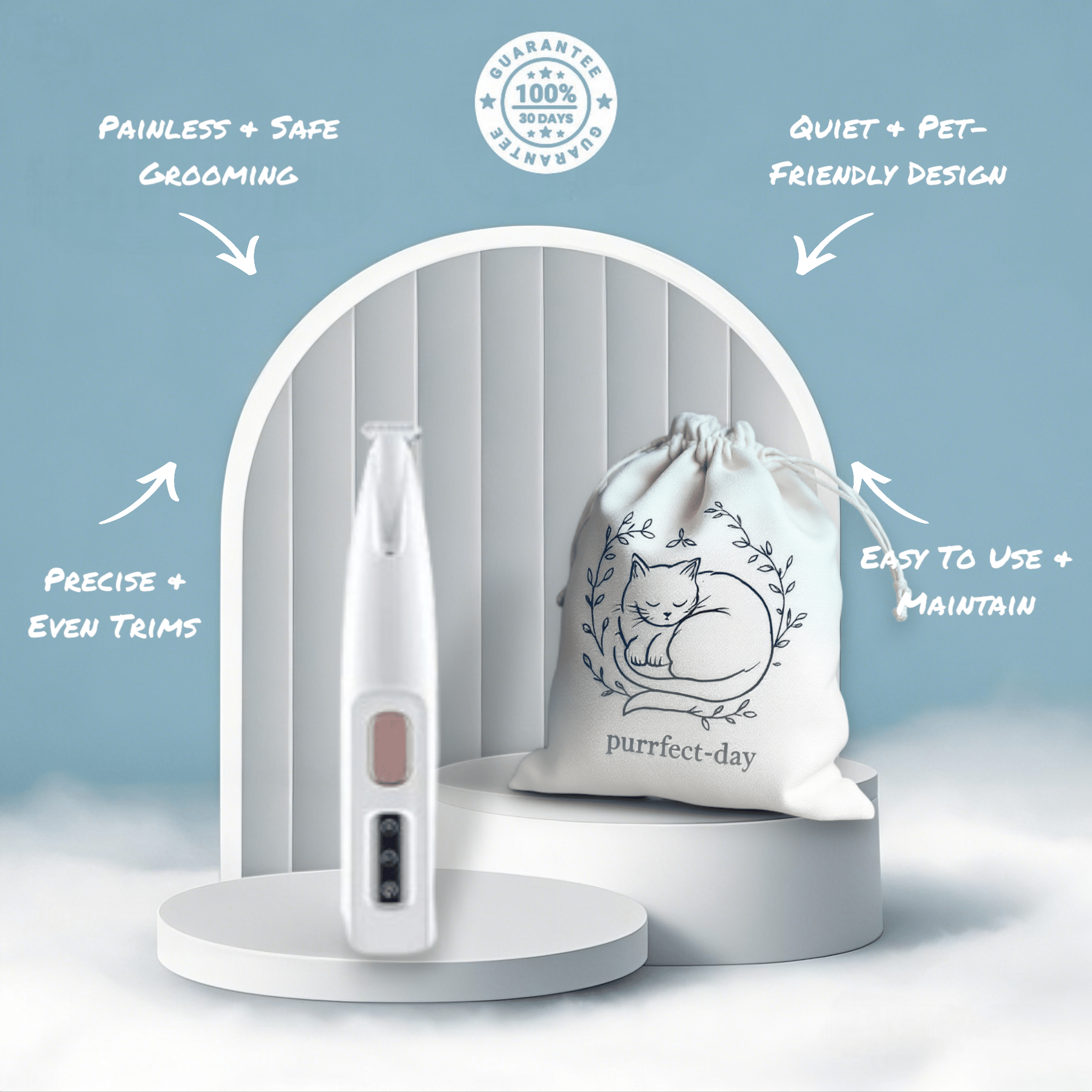 Pet Hair Trimmer™ for cats | Purrfect - day