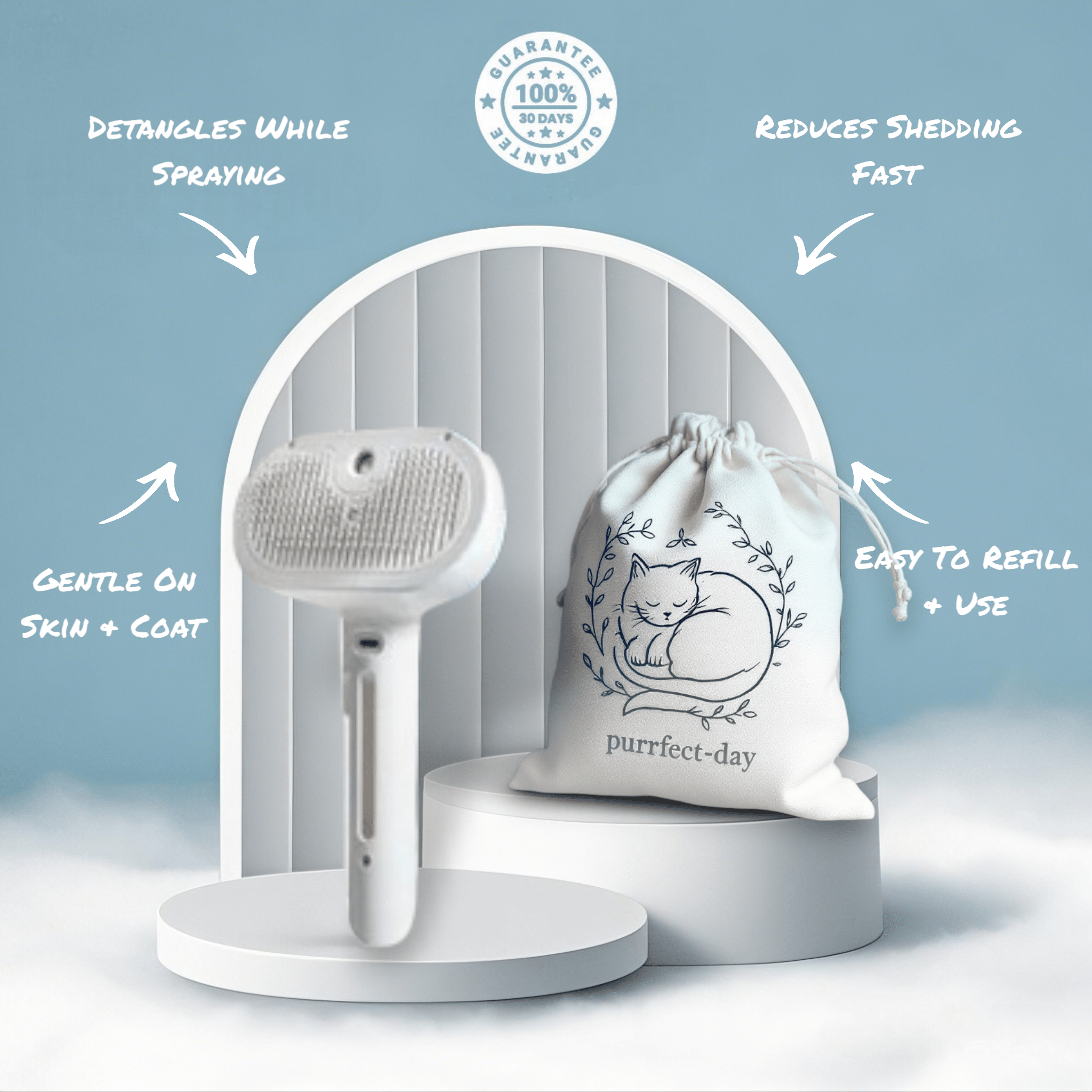 Pet Spray Comb™ for cats | Purrfect - day