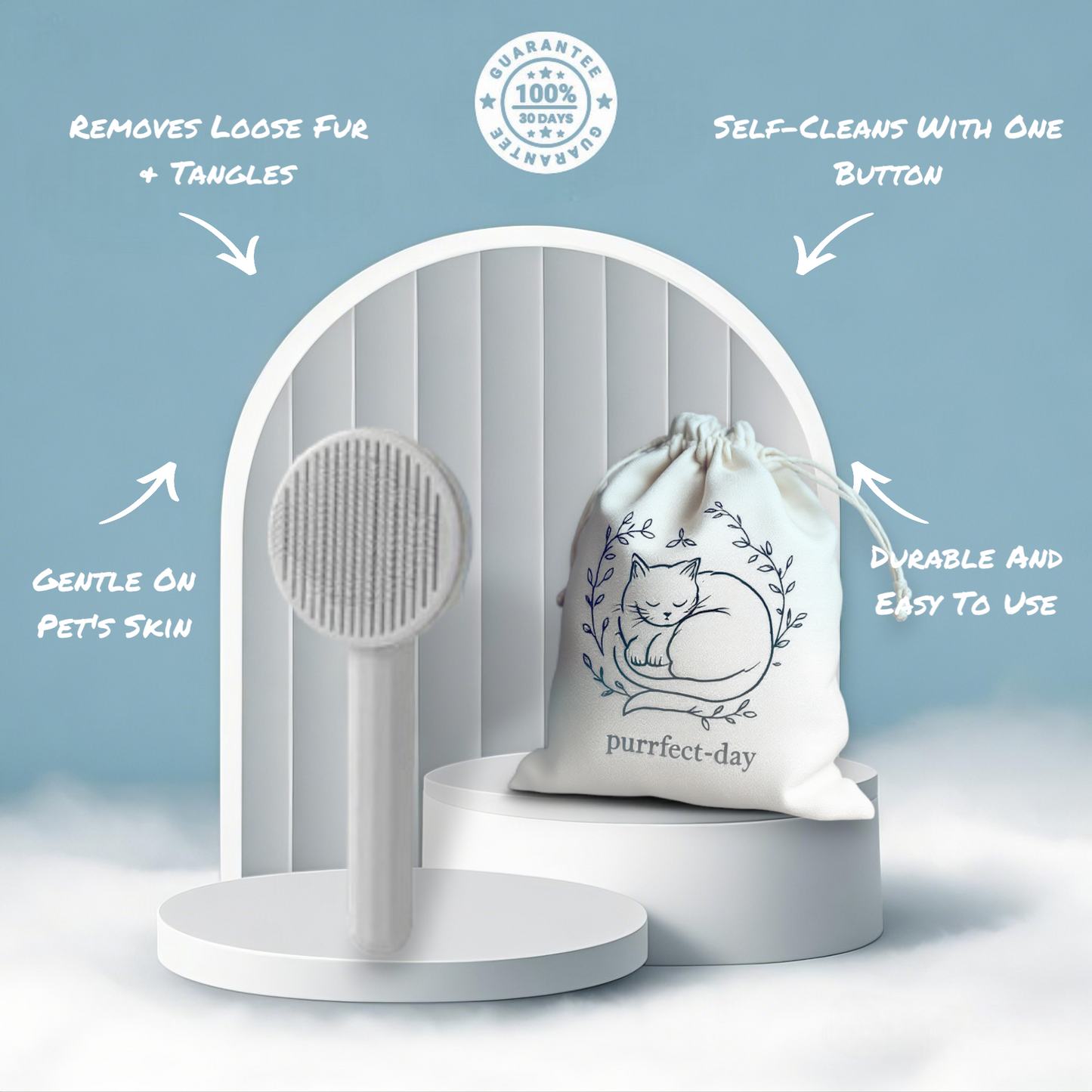 Self-Cleaning Slicker Brush