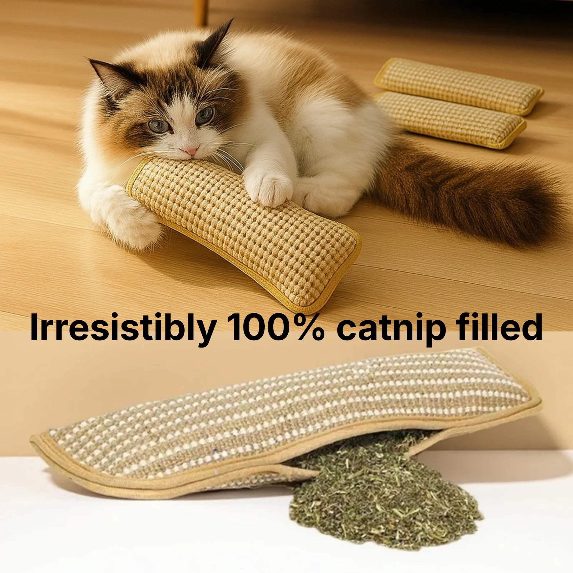 Bite & Buff Cat Pillow for cats | Purrfect - day