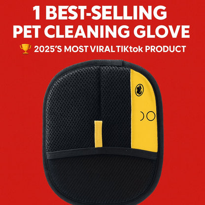 Pet cleaning glove included in the grooming sampler