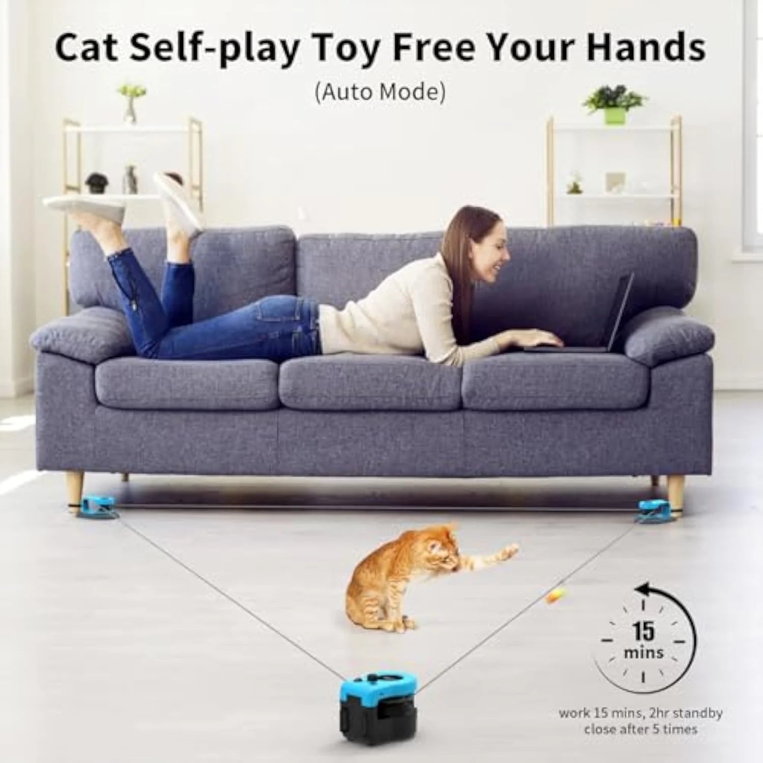 HuntMaster Running cat Toys for cats | Purrfect - day