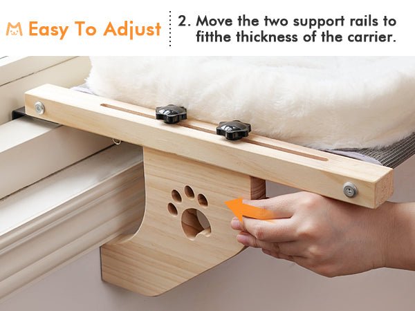 Wooden Cat Window Bed for cats | Purrfect - day
