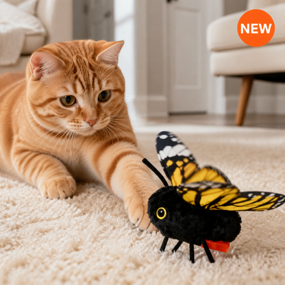 NEW FlutterBloom rechargeable flapping butterfly cat toy with cat