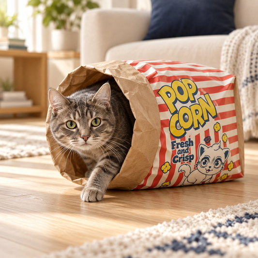 CrinkleCove™ Double-Layer Paper Cat Hideout