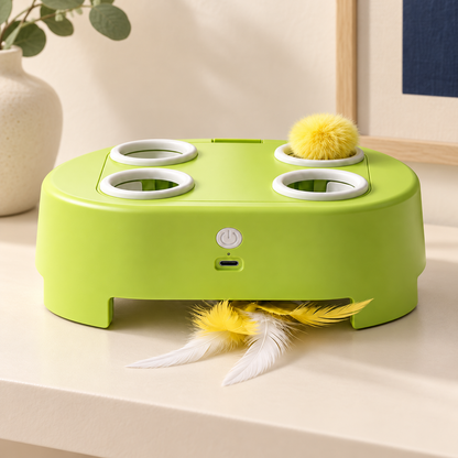 WhiskerQuest 3-mode cat toy — detail
