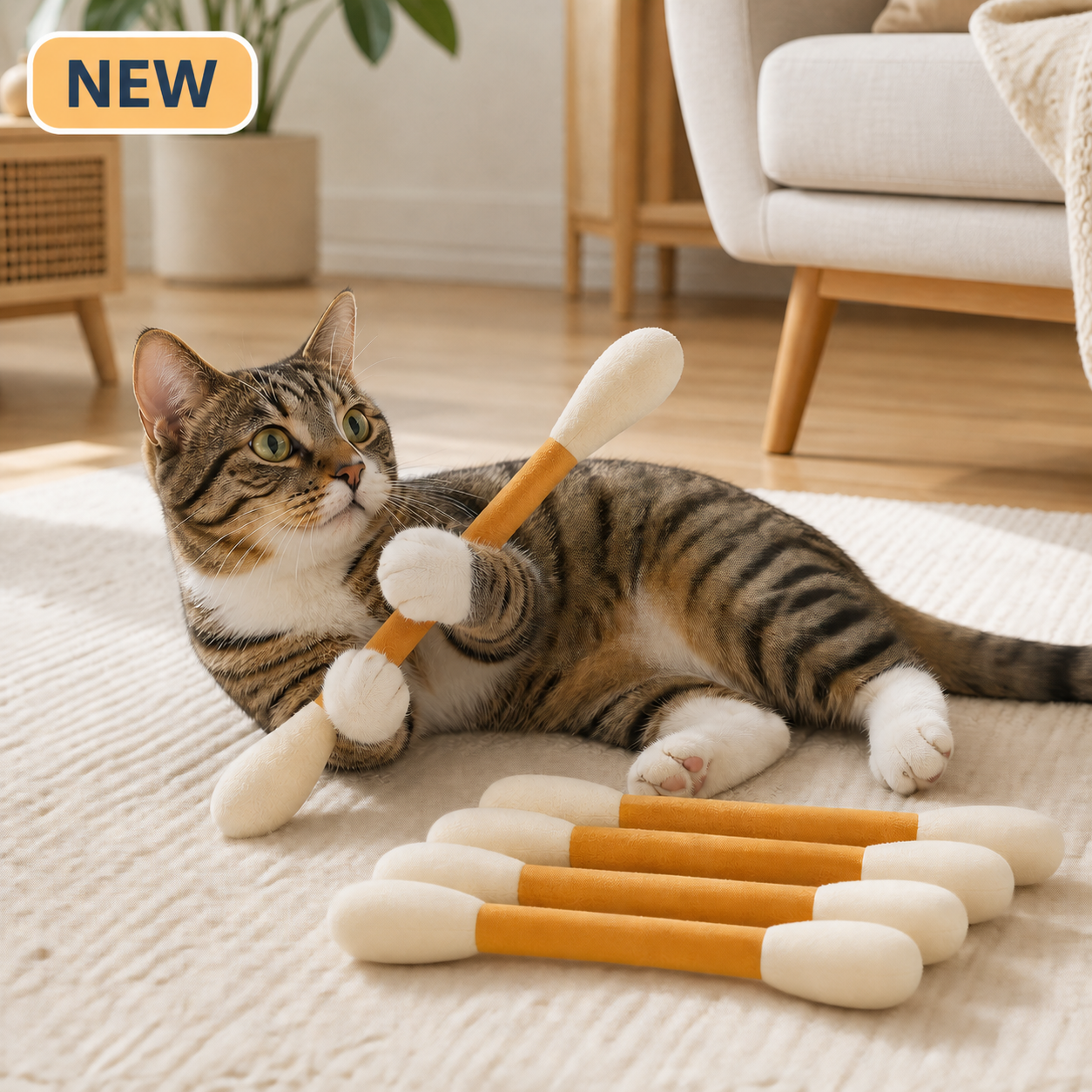 NEW PurrSwab catnip kicker swabs with cat