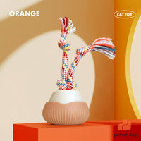 Rotating Ball Cat Toy - Orange