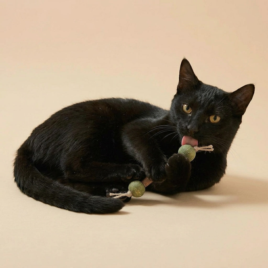 Black cat exploring VineChew
